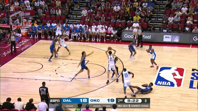 NBA夏季联赛：独行侠vs雷霆第2节英文原声回放