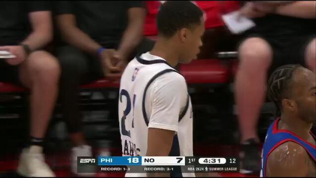 76人vs鹈鹕第1节英文原声回放