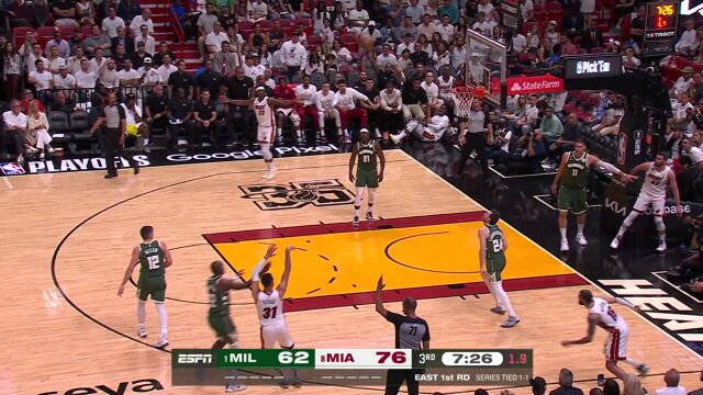 雄鹿vs热火精华回放 巴特勒30+5热火主场发力大胜雄鹿