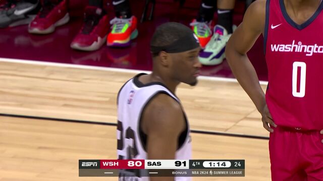 奇才vs马刺第4节中文解说回放