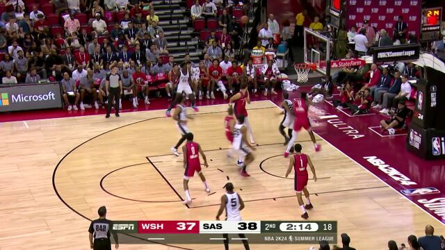 奇才vs马刺英文原声全场回放