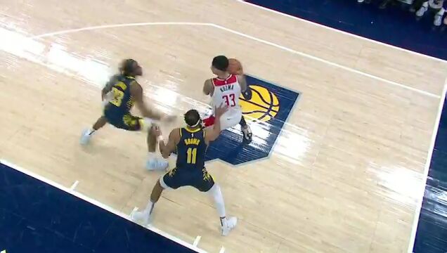 NBA常规赛：奇才vs步行者英文原声全场回放