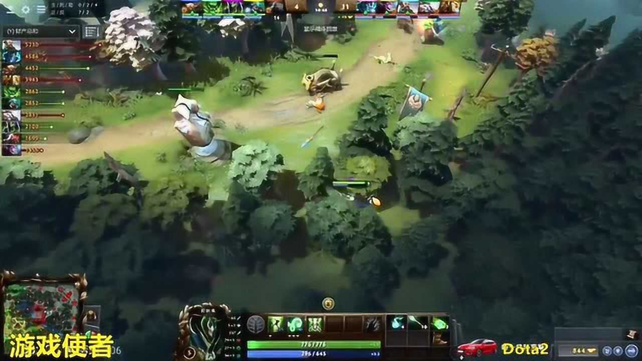 《Dota2》:拉比克藏身草丛,却被敌方发现,遭到3人围攻击杀