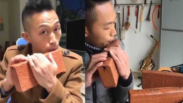 砖头也能做乐器?农村小伙手工制作砖头“笛子”走红网络