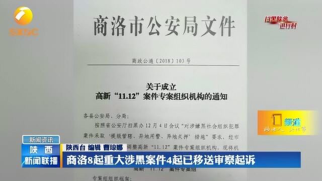 扫黑除恶!商洛8起重大涉黑案件4起已移送审察起诉