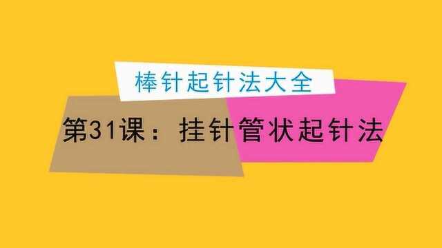 棒针起针法大全第31课:这款起针法有点复杂,挂针管状起针法!