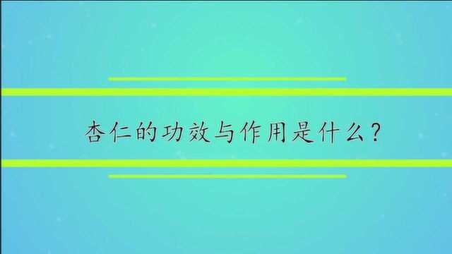 杏仁的功效与作用是什么?