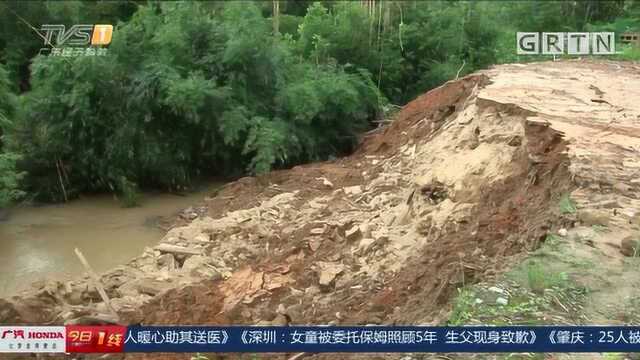 河源紫金:暴雨导致溃堤险情,侧面排洪除险