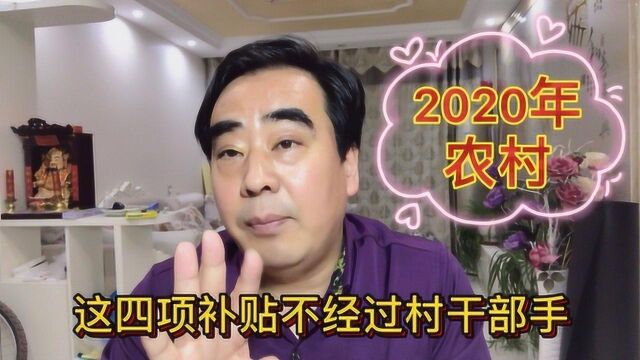 2020年农村这4项补贴,不经过村干部,直接打到农民卡上,快看看