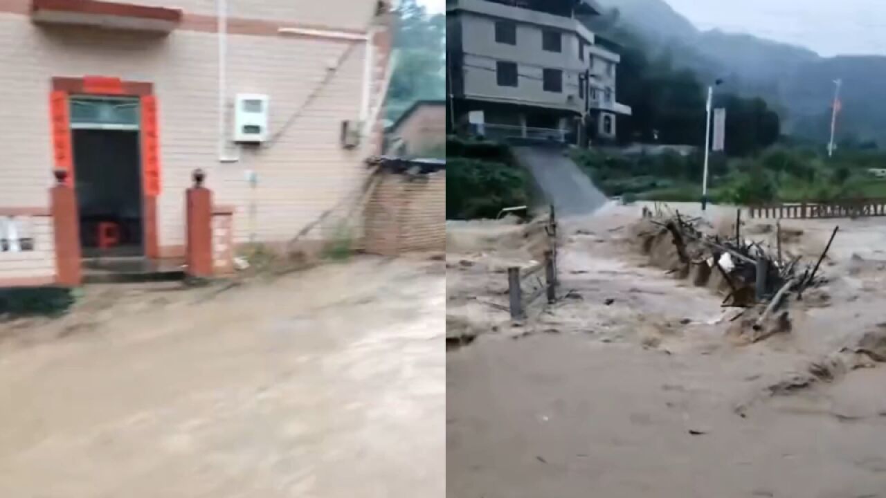 龙岩多日暴雨致洪涝灾害,山体滑坡道路塌方受阻,居民:断水断电