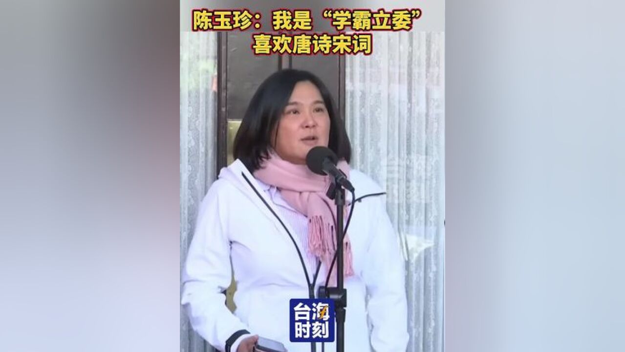 陈玉珍:我是“学霸立委”,喜欢唐诗宋词