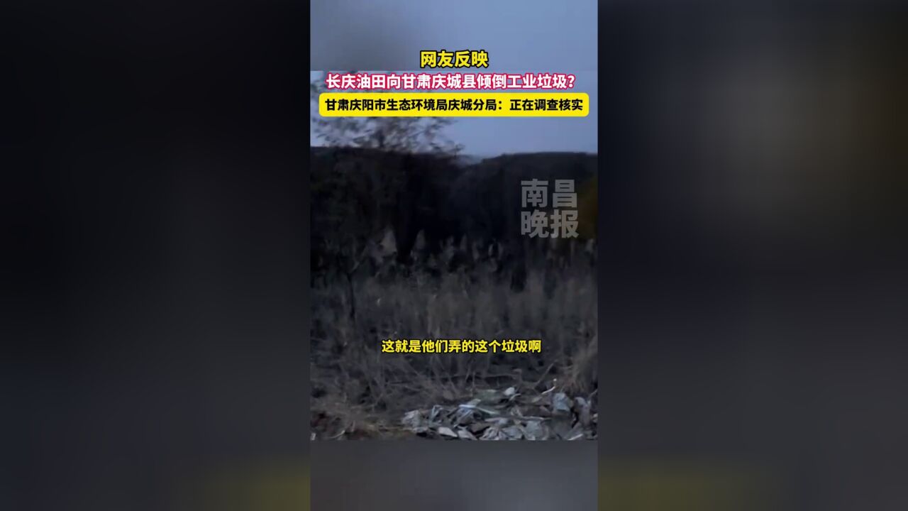 网友反映长庆油田向甘肃庆城县乡村倾倒工业垃圾?正在调查核实