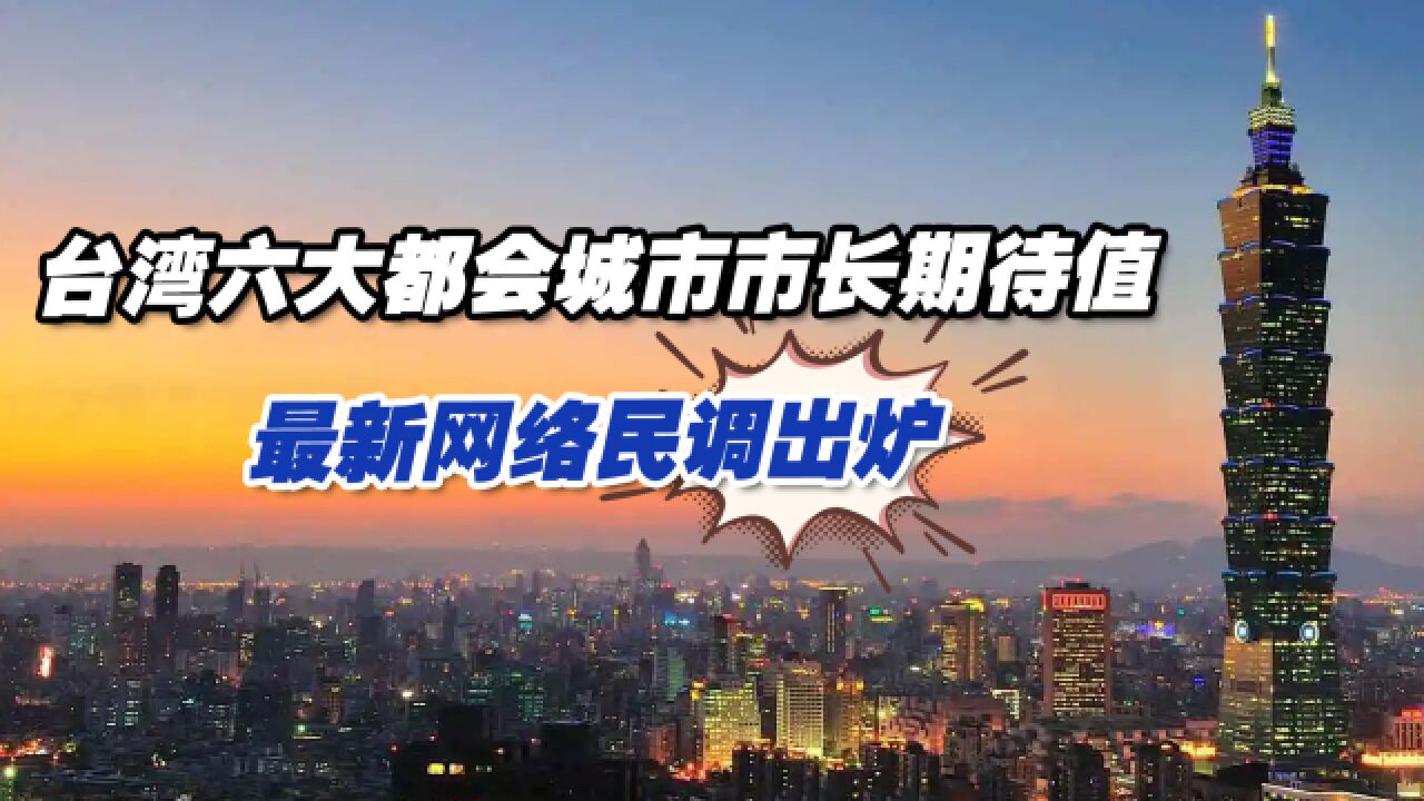 台湾六大都会城市市长期待值最新网络民调 蒋万安一进榜就夺冠