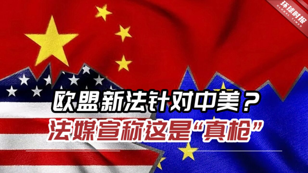 欧盟新法,针对中美?法媒宣称这是一把“真枪”