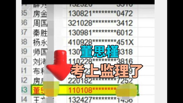 董思槿下岗再就业成功!考取工程监理资格证