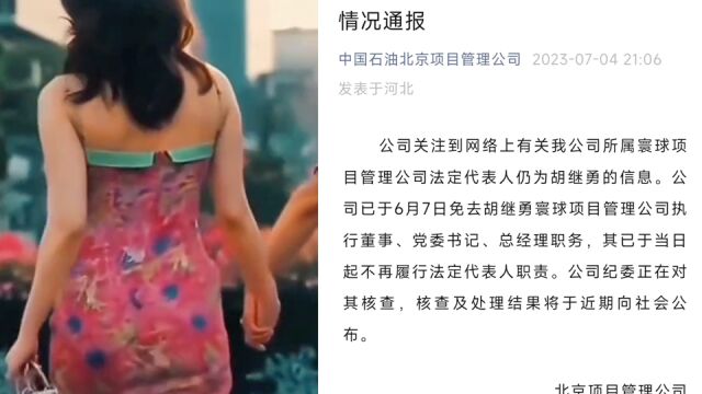 公司回应牵手门男子仍为高管:不再履行法人职责,纪委正对其核查