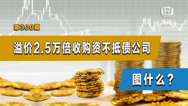 溢价2.5万倍收购资不抵债公司,图什么?