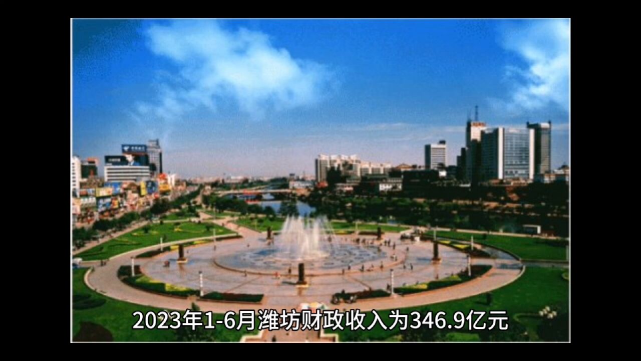 2023年16月潍坊各地财政收入,诸城开始恢复,坊子增速喜人