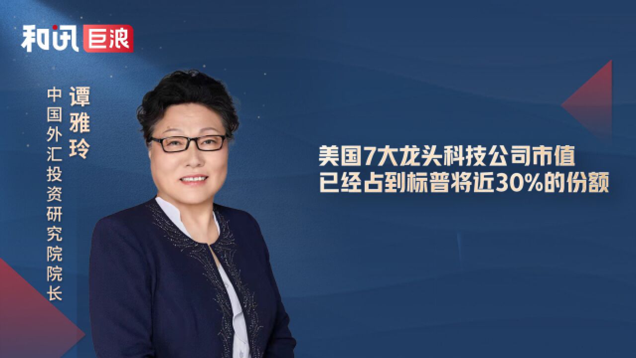 谭雅玲:美国七大龙头科技公司市值已经占到标普将近30%的份额