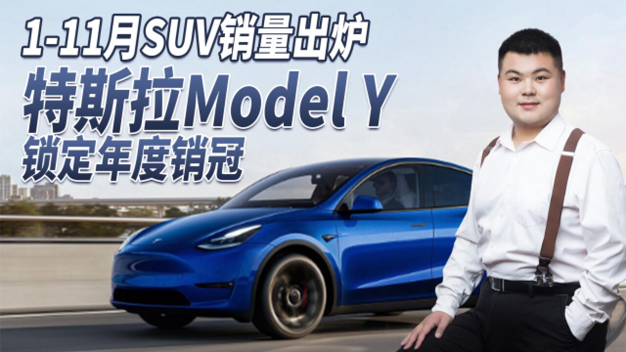 111月SUV销量出炉:特斯拉Model Y以39.63万辆销量 锁定年度销冠