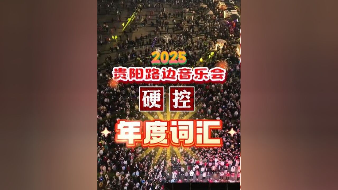 当今年的年度词汇被2025贵阳路边音乐会跨年嘉年华硬控,让人不得不期待跨年夜的到来