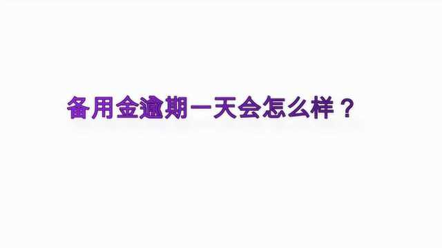 备用金逾期一天会怎么样?