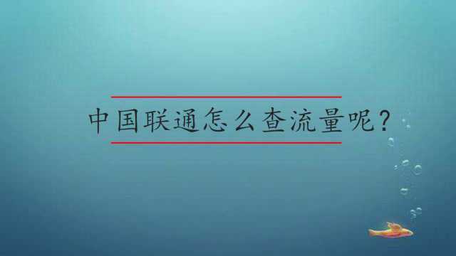 中国联通怎么查流量呢?