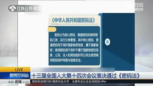 我国也有《密码法》了!这份《中华人民共和国密码法》说明请收好