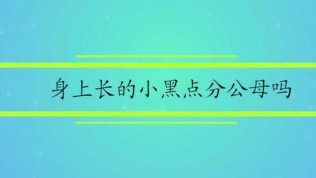 身上长的小黑点分公母吗