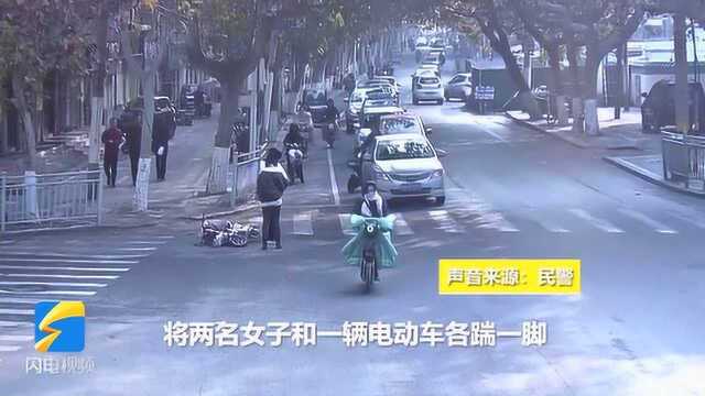 济宁街头惊现“暴力”男专踹女性 已被行拘