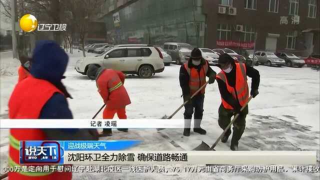 沈阳环卫全力除雪 确保道路畅通