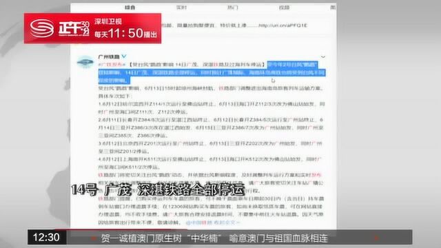 台风“鹦鹉”在广东阳江海陵岛登陆 深湛铁路及过海列车停运