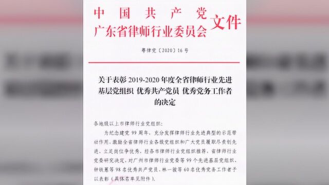 牢记使命 律政初心 他们是东莞律师行业的优秀典范