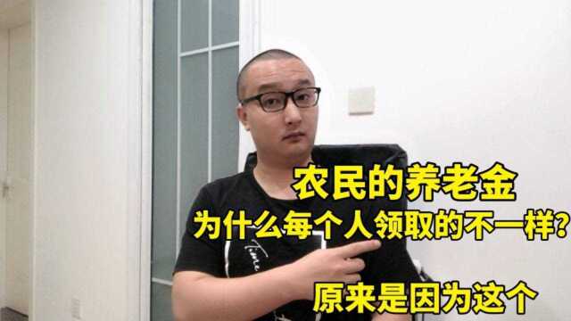 农民的养老金为什么每个人领取的都不一样呢?原来是因为这个