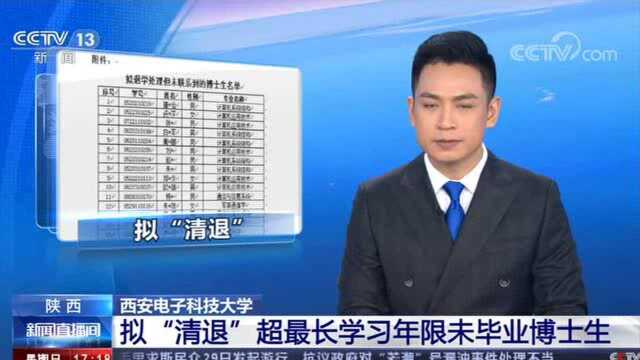 超最长学习年限 西安一高校拟对33名“失联”博士生退学处理