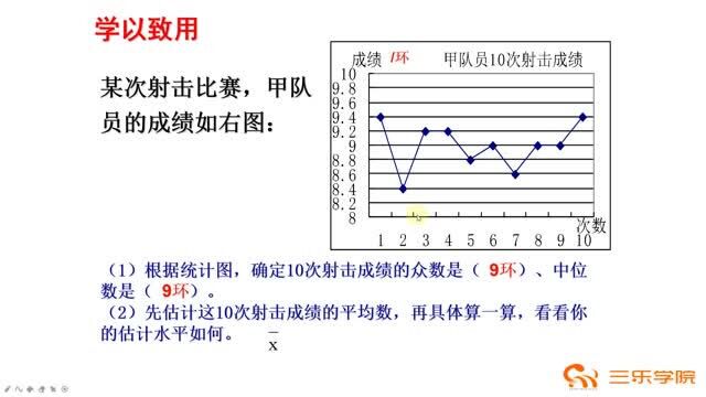 初中数学八年级上册最新北师大版:从统计图分析数据的集中趋势