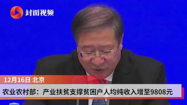 农业农村部:产业扶贫支撑贫困户人均纯收入增至9808元