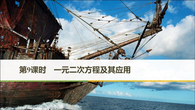 初中数学总复习 初三数学中考数学 课时9.一元二次方程及其应用