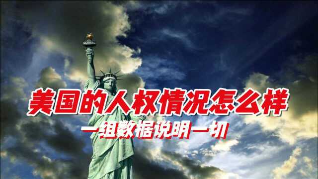 成天声称民主自由,美国的人权情况怎么样,一组数据说明一切