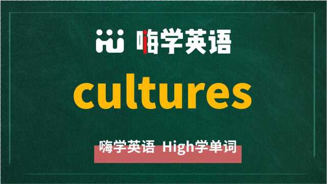 英语单词cultures讲师讲解,动动脑袋想一想,这个单词它是什么意思,可以怎么使用