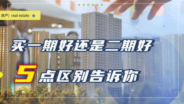 一期与二期究竟有啥区别,买房时怎么选更好?听完5点分析就懂了