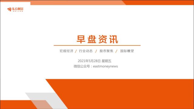 东方财富网早盘资讯2021年05月28日