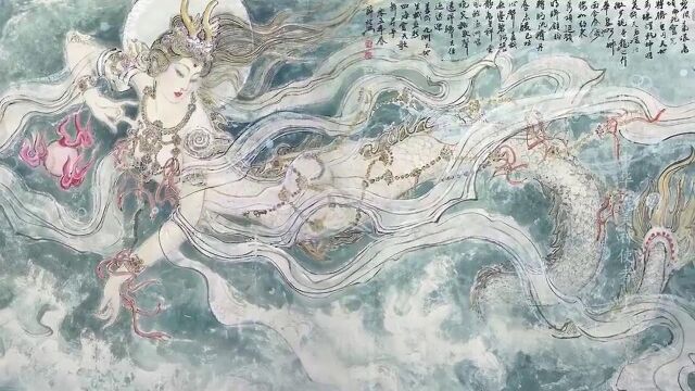 画观音的多,画妈祖的却少,他创作的《妈祖巡海图》广受赞誉