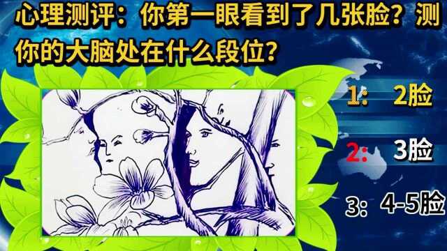 心理情感测评:你第一眼看到了几张脸?测你的大脑属于什么段位