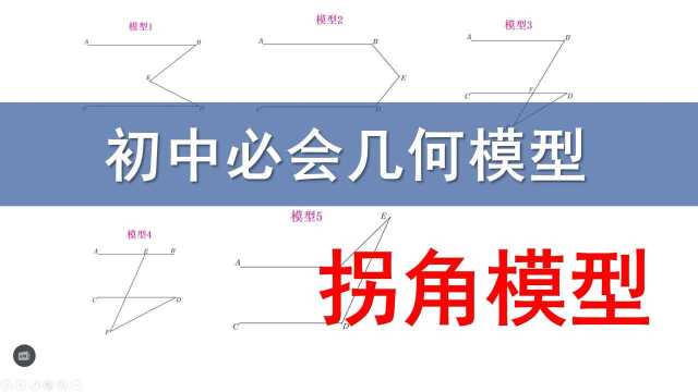 【初中数学几何模型】平行线模型1–拐角模型