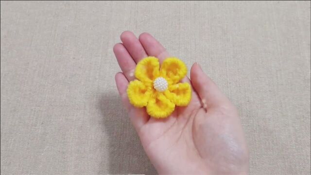 创意手工DIY,毛线樱花的制作方法!