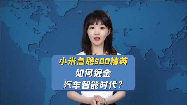 小米急聘500精英,如何掘金汽车智能时代?