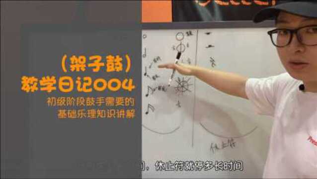 (架子鼓)教学日记004,初级阶段鼓手需要的,基础乐理知识讲解