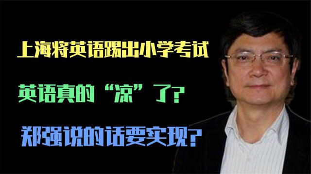 上海将英语踢出小学考试,英语真的“凉”了?郑强说的话要实现?