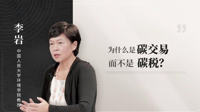 为什么是碳交易而不是碳税?|人大环境学院教授李岩谈碳交易市场